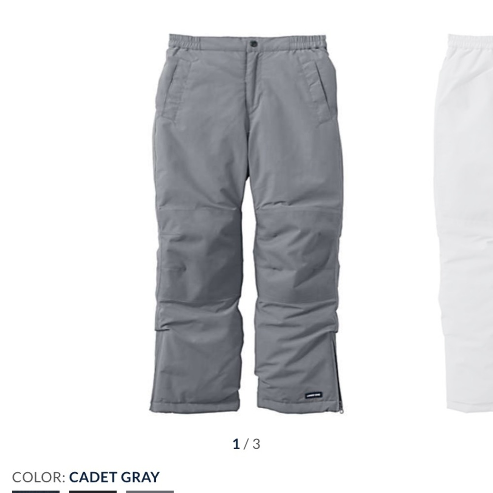 Lands’ End Kids Squall Waterproof Insulated Iron Knee Winter Snow Pants size 10